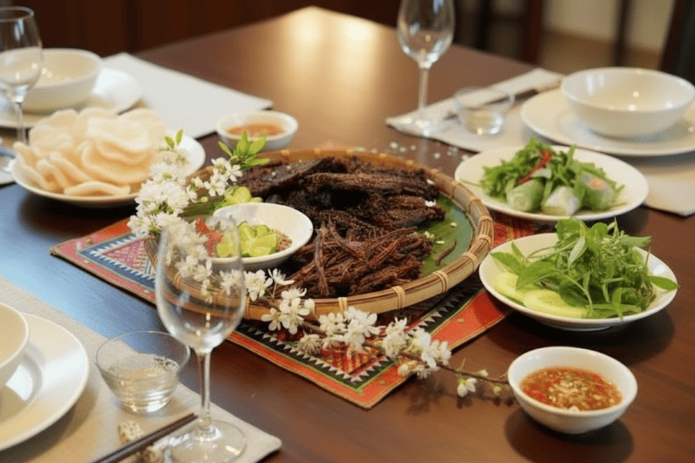 Thick cuts of smoked buffalo served with chili paste – perfect with a glass of wine or beer